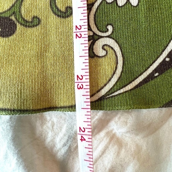 Ann Taylor Cardigan Size XL Paisley Print Green, Brown and Cream Cotton Silk - Picture 4 of 8